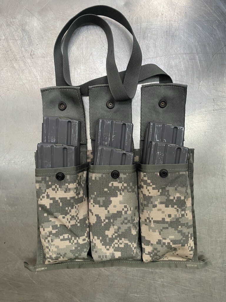 -LOT of 5- Military 6 Magazine Bandoleer MOLLE II Mag Ammunition Pouch w/ Strap