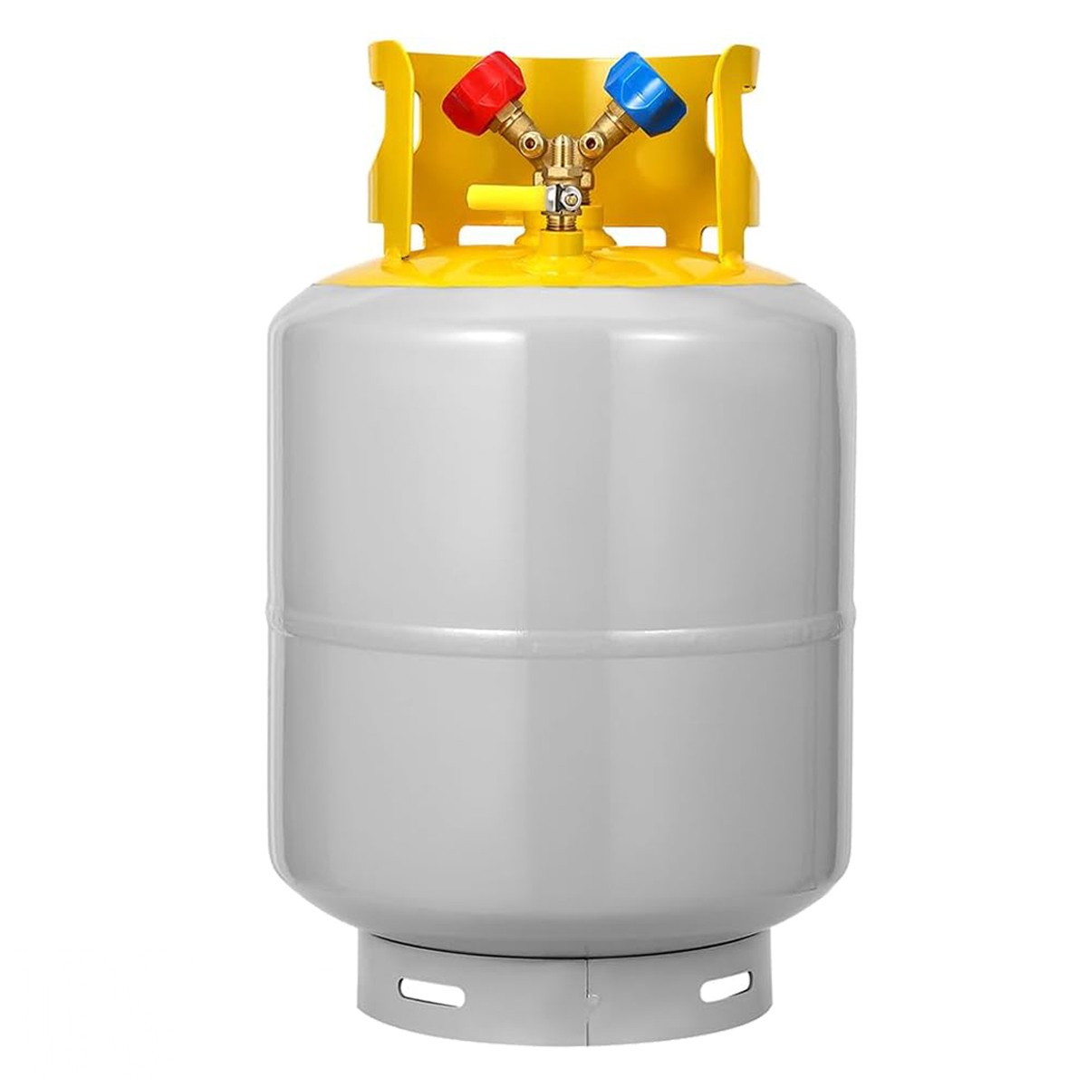 30LB Capacity Reusable Refrigerant Recovery Tank With Y-Shaped Valve 1/4" SAE