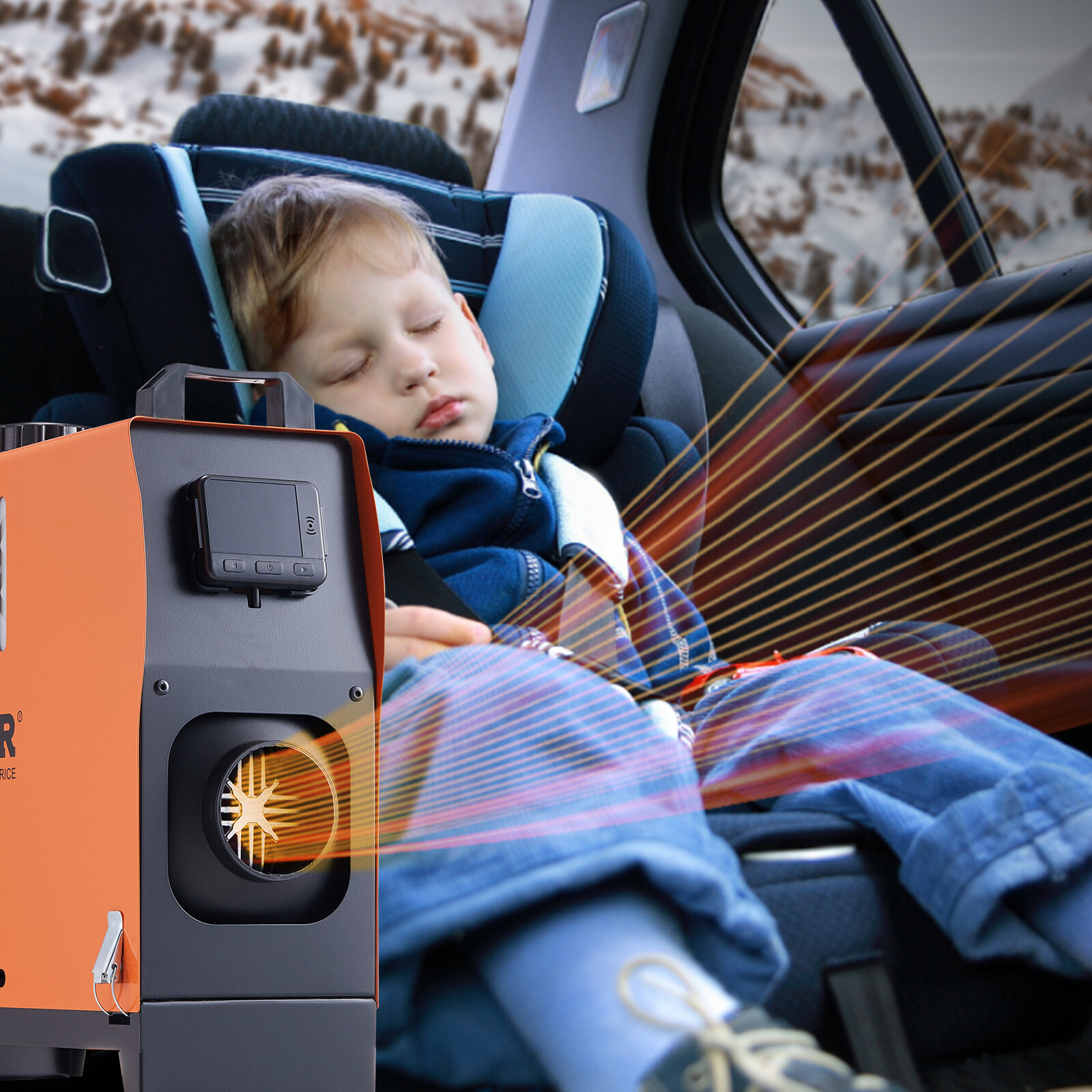 VEVOR Diesel Air Heater All-in-one 12V 5KW LCD Remote Control for Car RV Indoors
