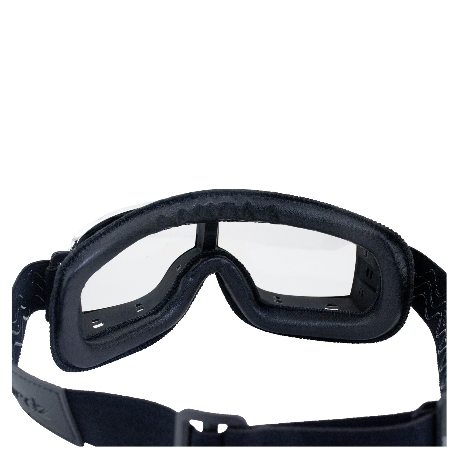 Birdz Eyewear Condor Padded Motorcycle Riding Goggles Black Frame with