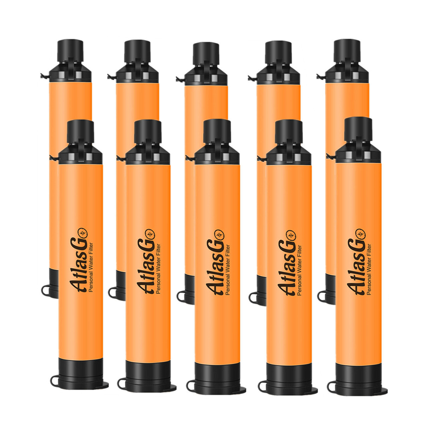 1-10Pack Personal Water Filter Straw Outdoor Portable Emergency Camping Hiking
