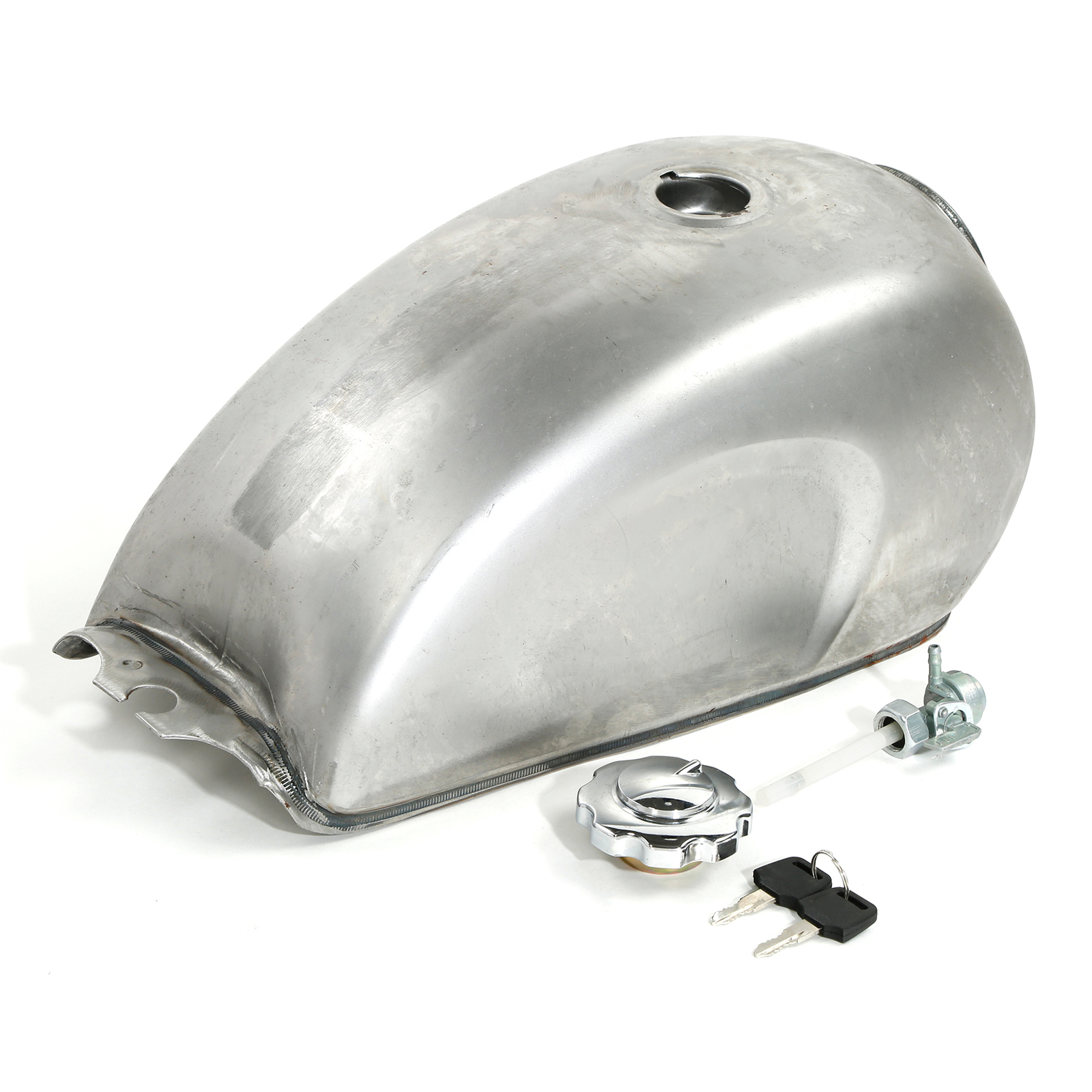 Unpainted 2.4gal. 2.4Gallon Custom Cafe Racer Gas Fuel Tank Fit for Honda Yamaha