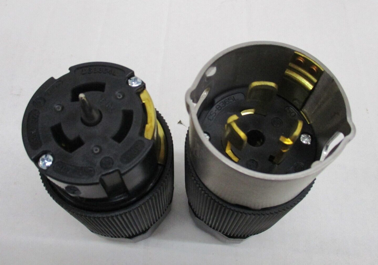 Hubbell CS8364L/CS8365L 50A 250V 3P 4W Male/Female Twist Lock Plug