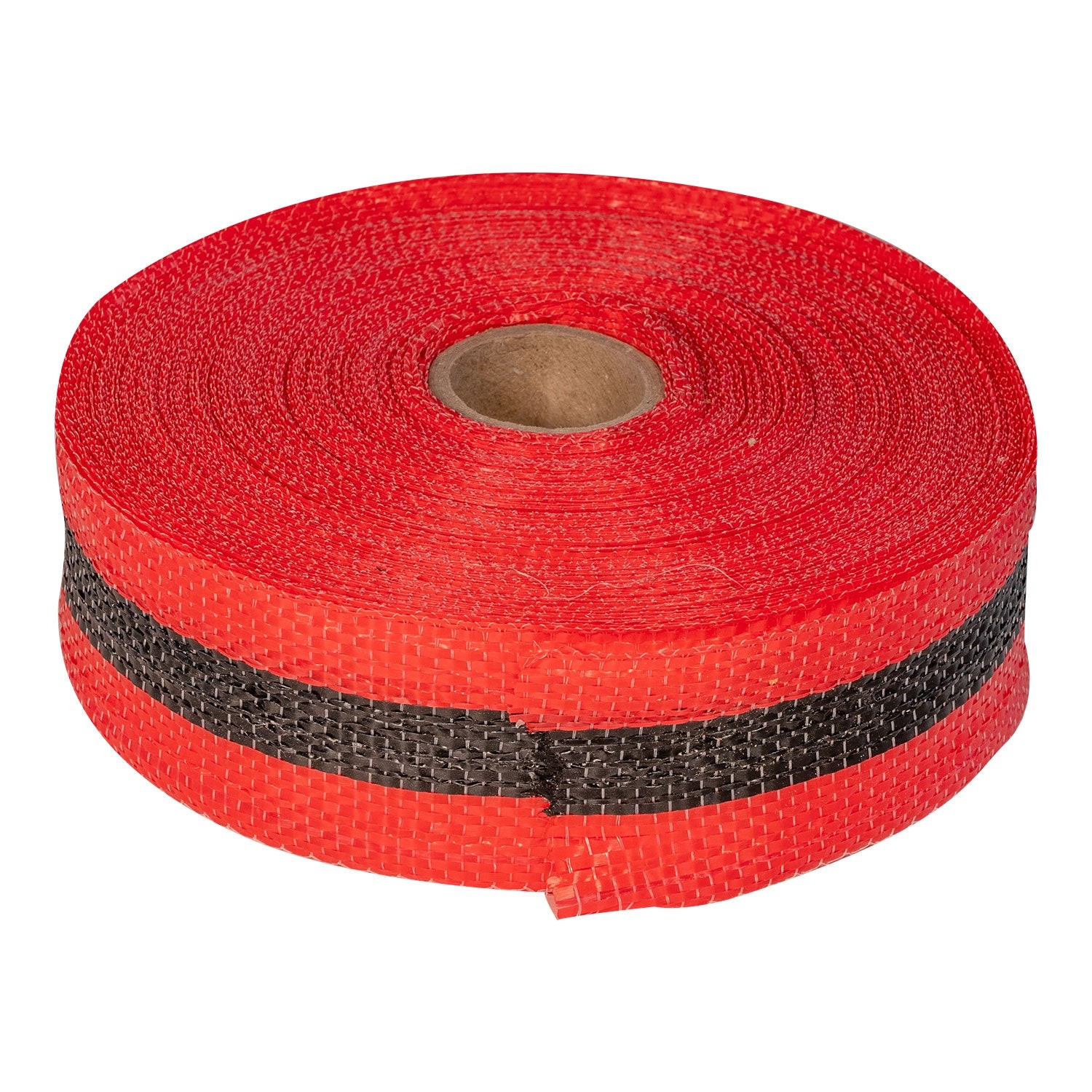 High Strength Woven Barricade Tape, 2 in x 200 ft Roll, Red/Black
