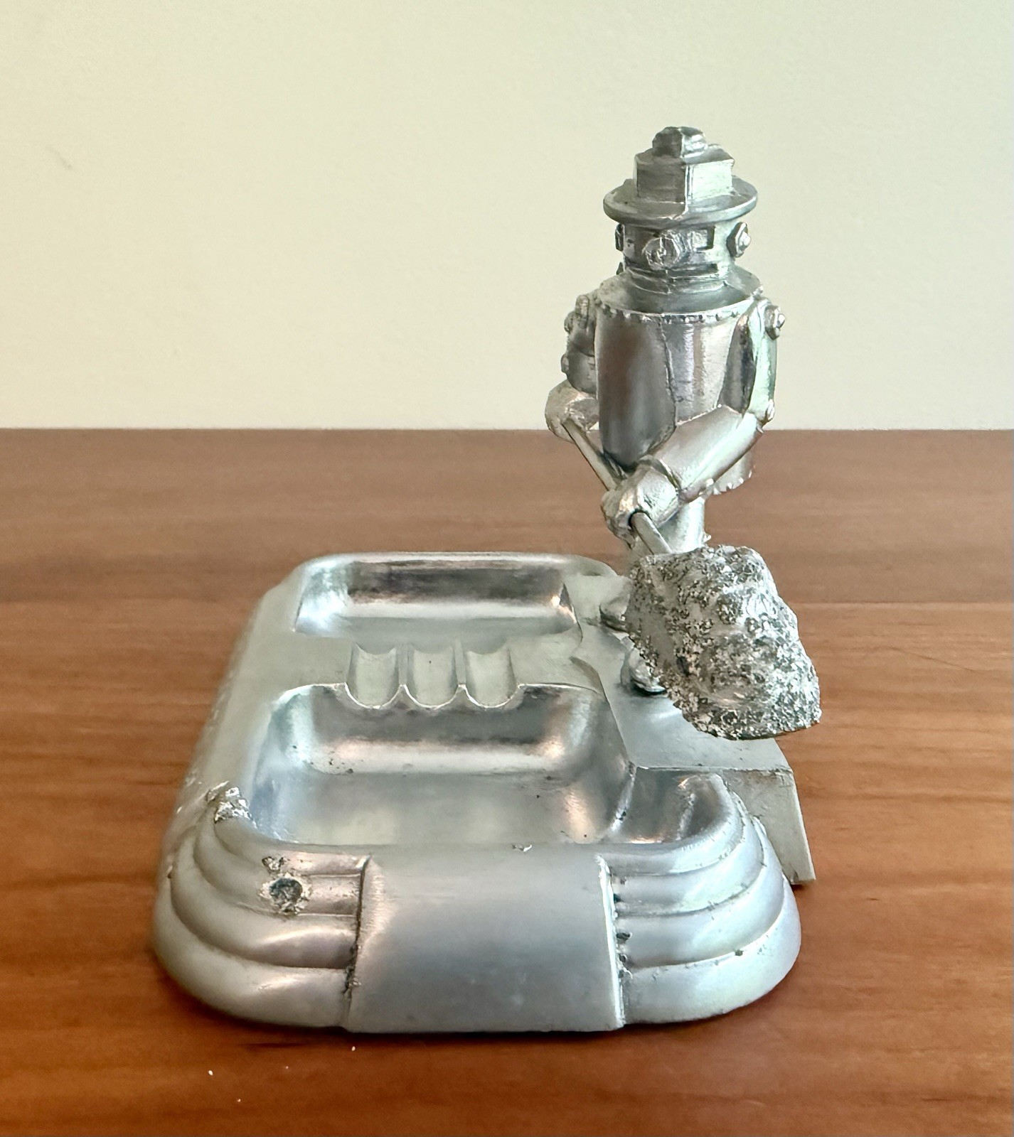 1920’s Art Deco Fireman Pen Holder Tray Trinket Dish Calling Card Cigar Ashtray