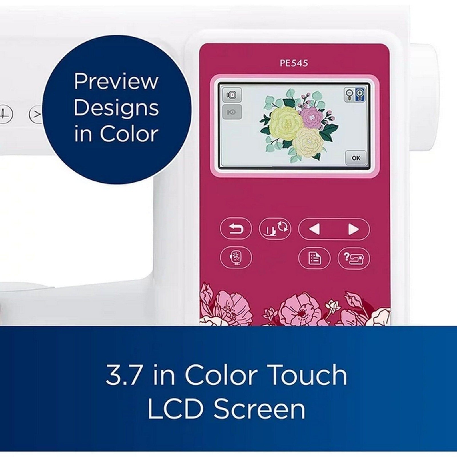 Brother PE545 Embroidery Machine with Hoops & Embroidery Threads