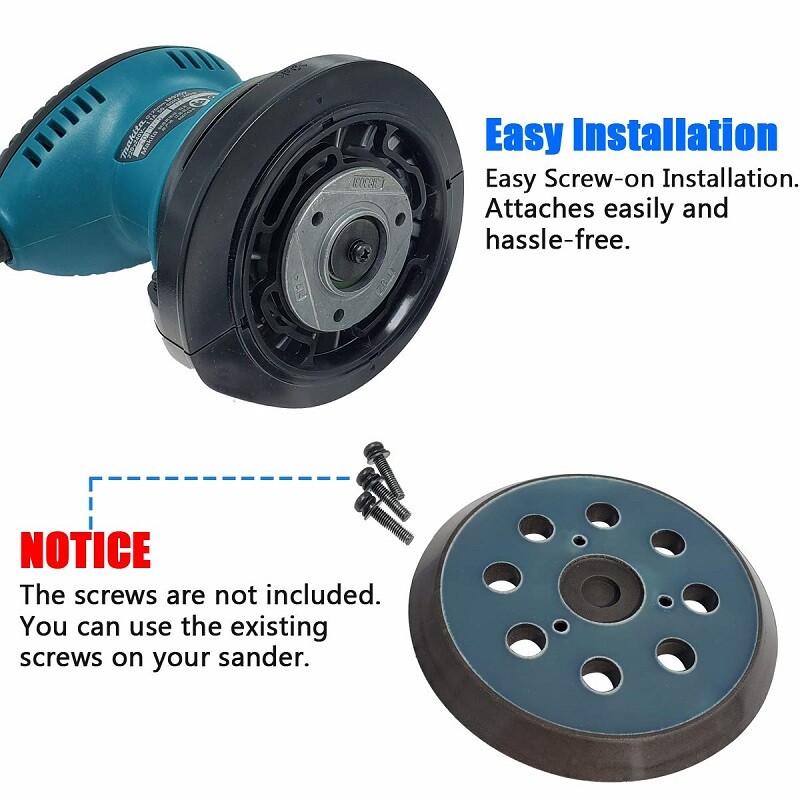 2X 5" Orbital Sander Pad Hook&Loop For DeWalt DW4388 D26450 D26451 D26453 D26456