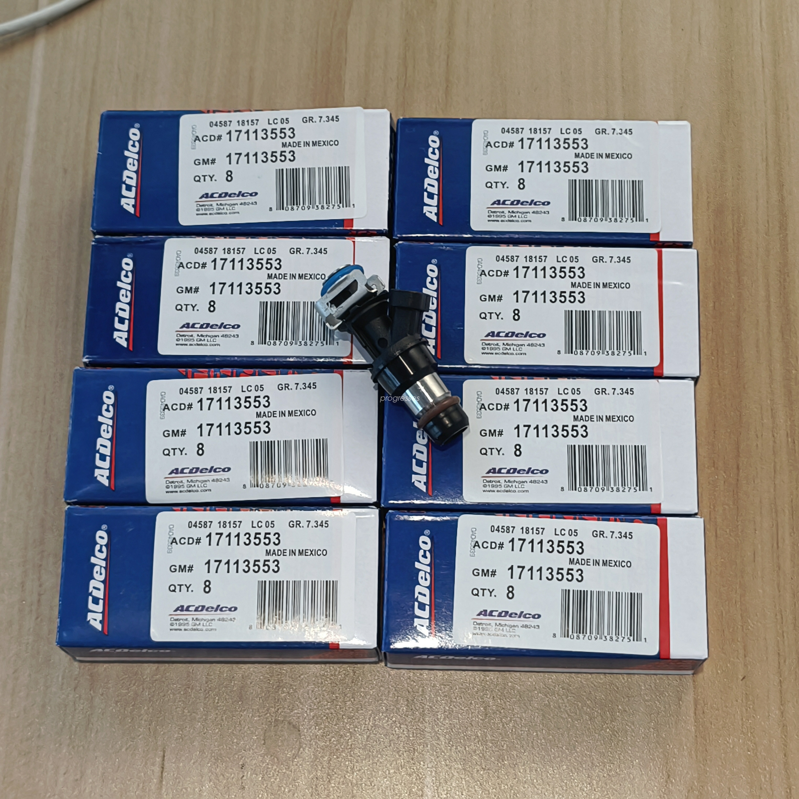 8PCS Original OEM 17113553 Fuel Injectors for 99-07 Chevy Silverado 4.8 5.3 6.0L