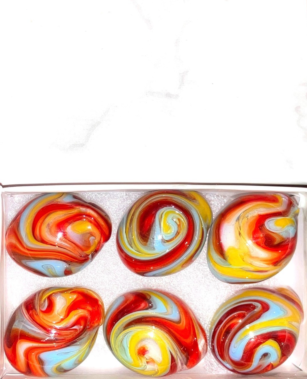 6 D.A.S. Easter Eggs Marble Ingots Box Set Egg Marbles Mae Ellen Twists E