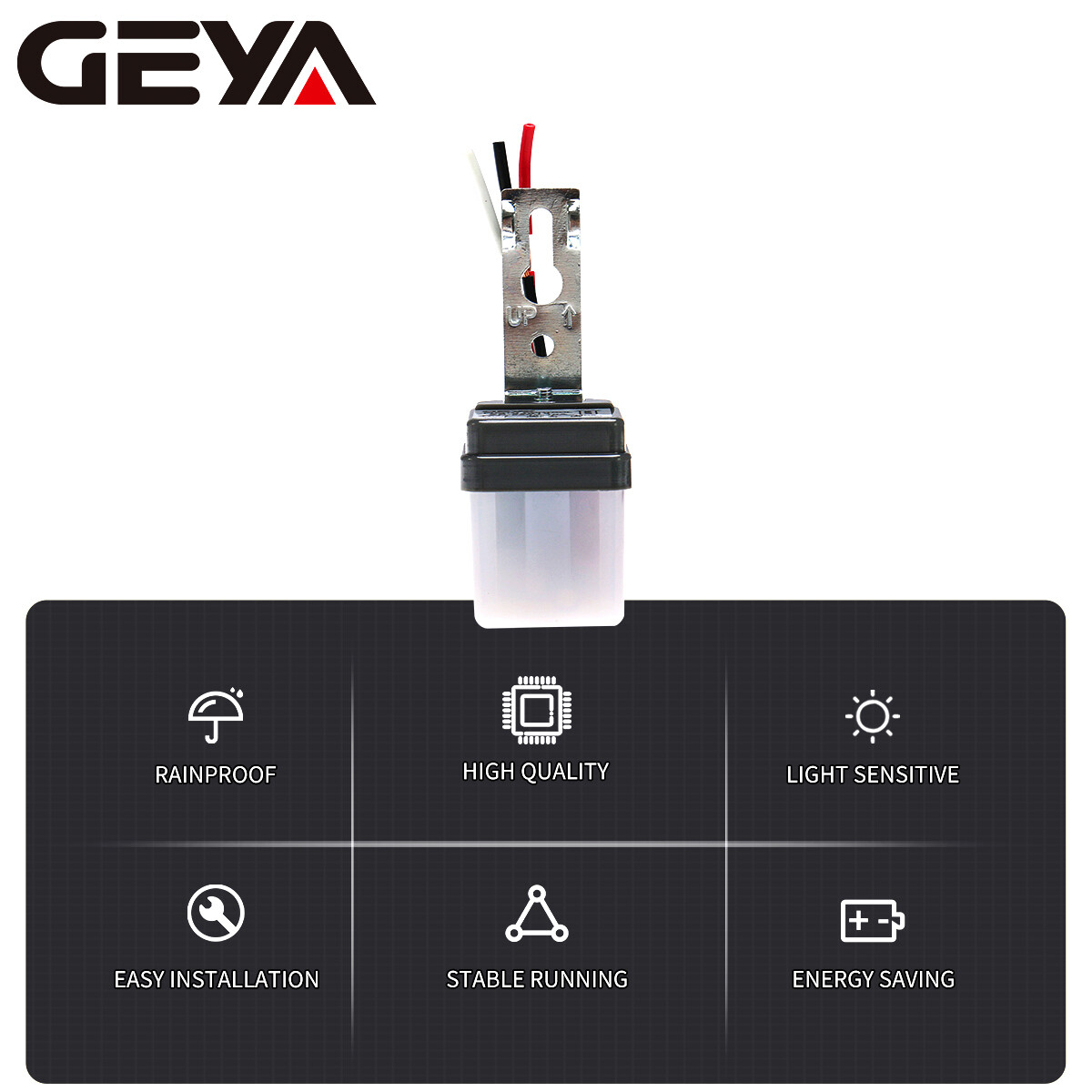 GEYA 2PCS Auto On Off Photocell street Light Switch 10A220V Photo Control Sensor