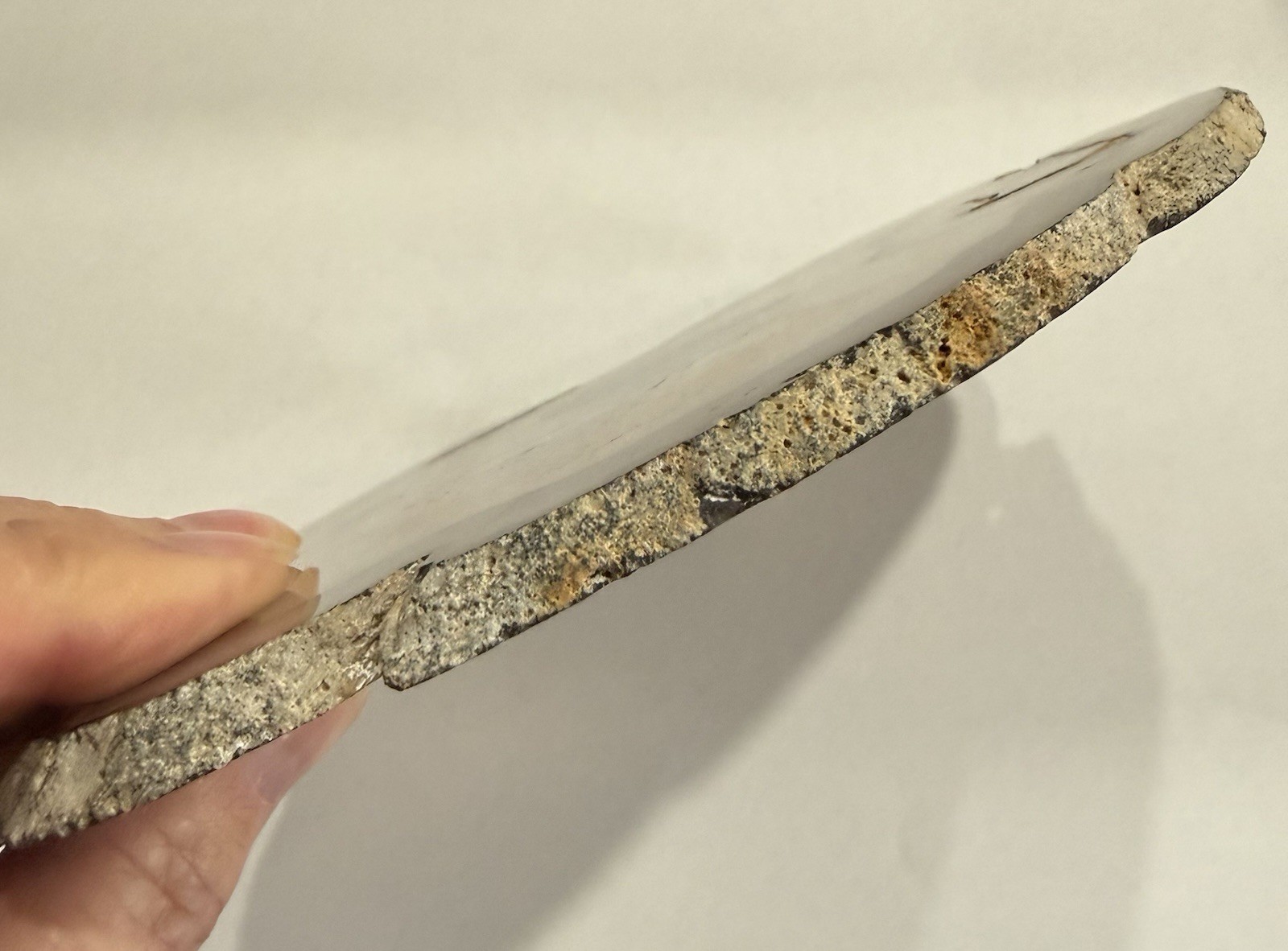 Agate Slab. 6 11/16” x 5 5/8” c 1/4”, 10.3 ounces. Polished front and back.