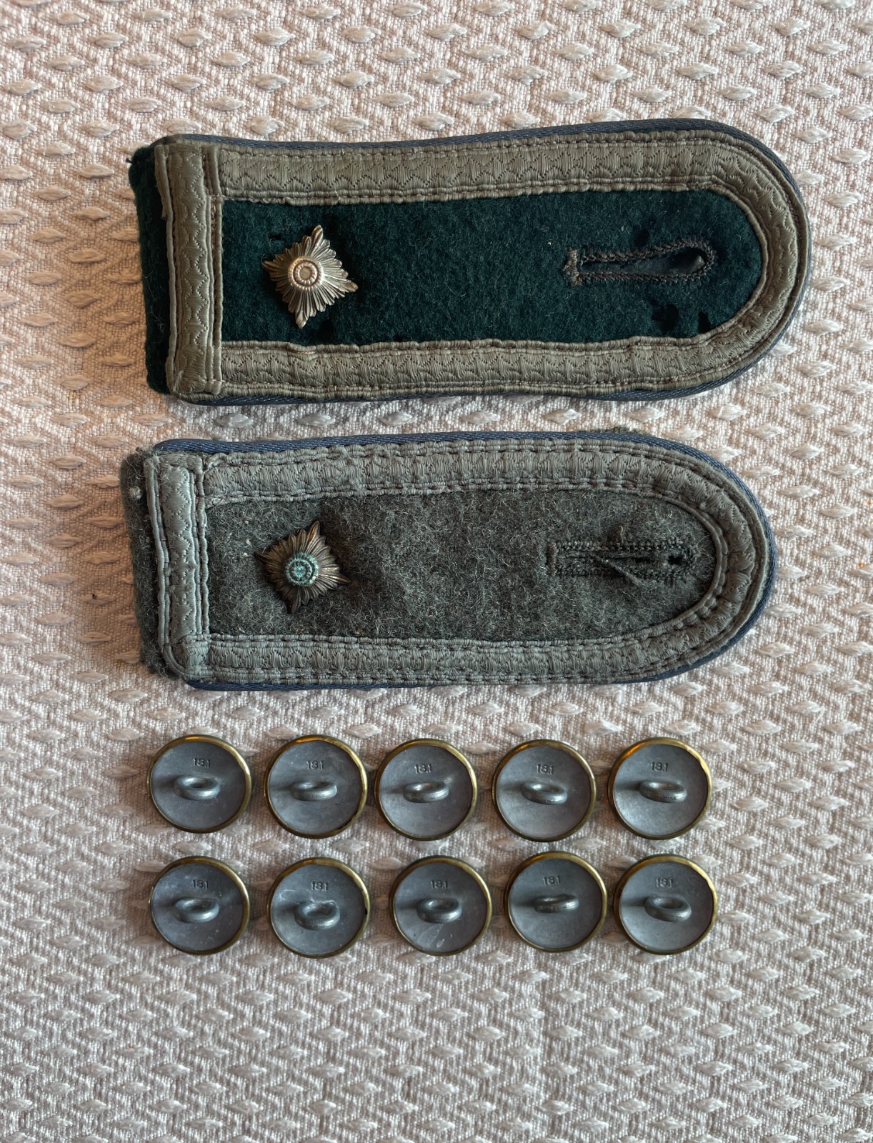 PAIR OF ORIGINAL GERMAN WW2 WWII MOTOR TRANSPORT NCO SHOULDER BOARDS EPAULETTES