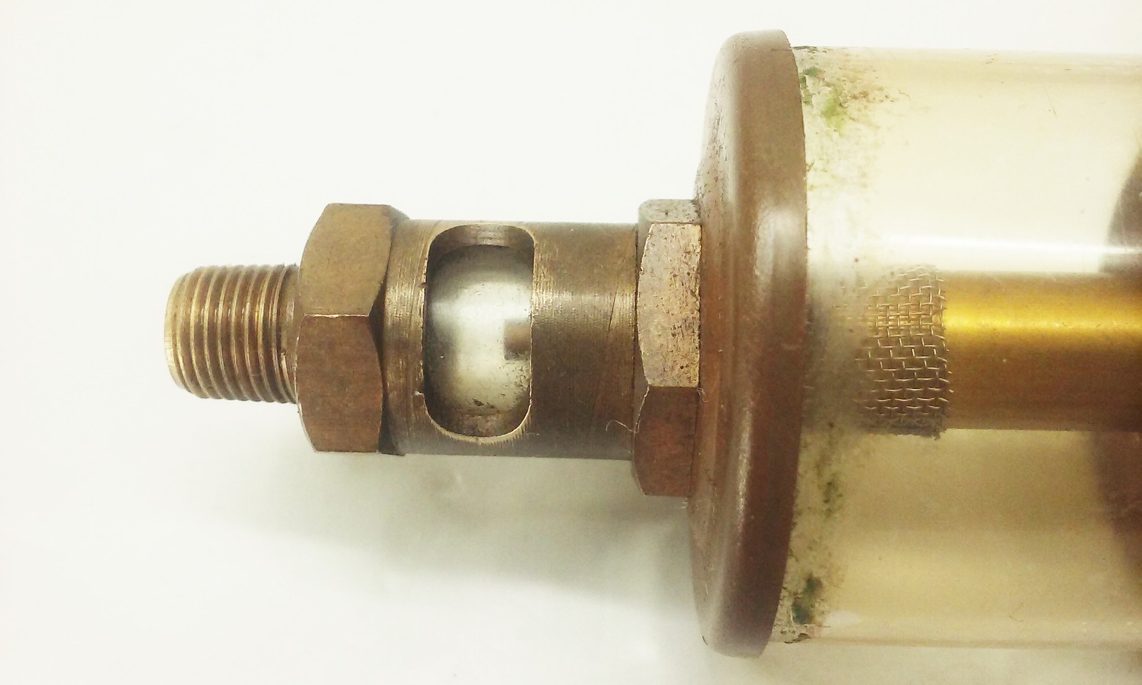 Vtg Antique Brass & glass Factory Machine Hit Miss Oiler Lubricator SET LOT