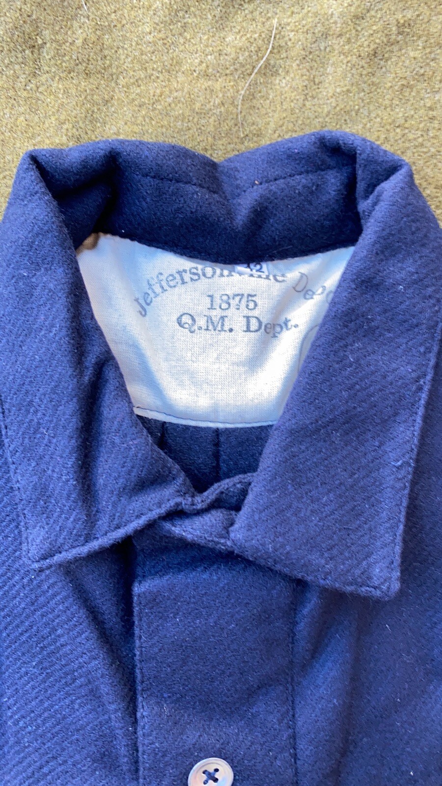 US Army M1875 Blue Wool Indian Wars Shirt Size 48