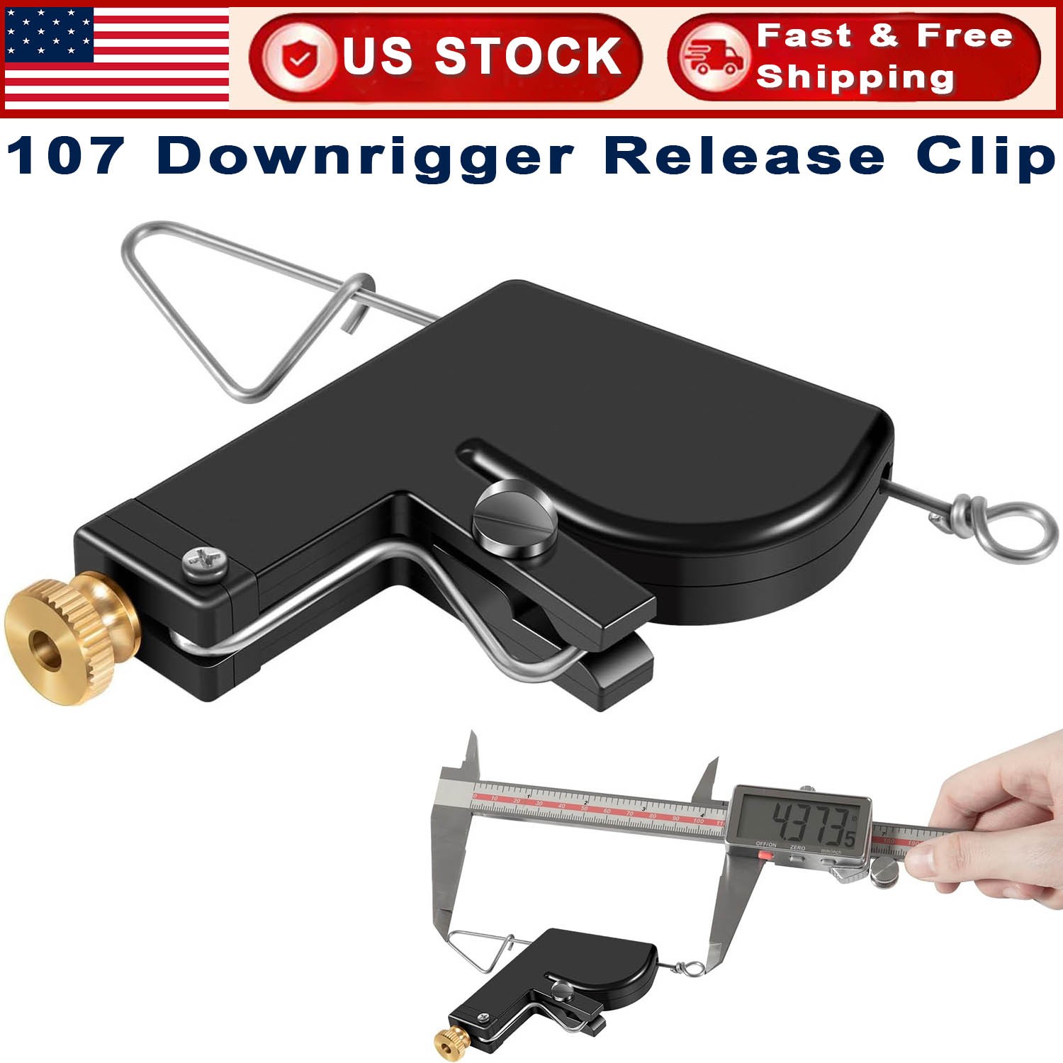 107 Downrigger Release Clip Adjustable Tension 0-4.5 lbs Fits Chamberlain System