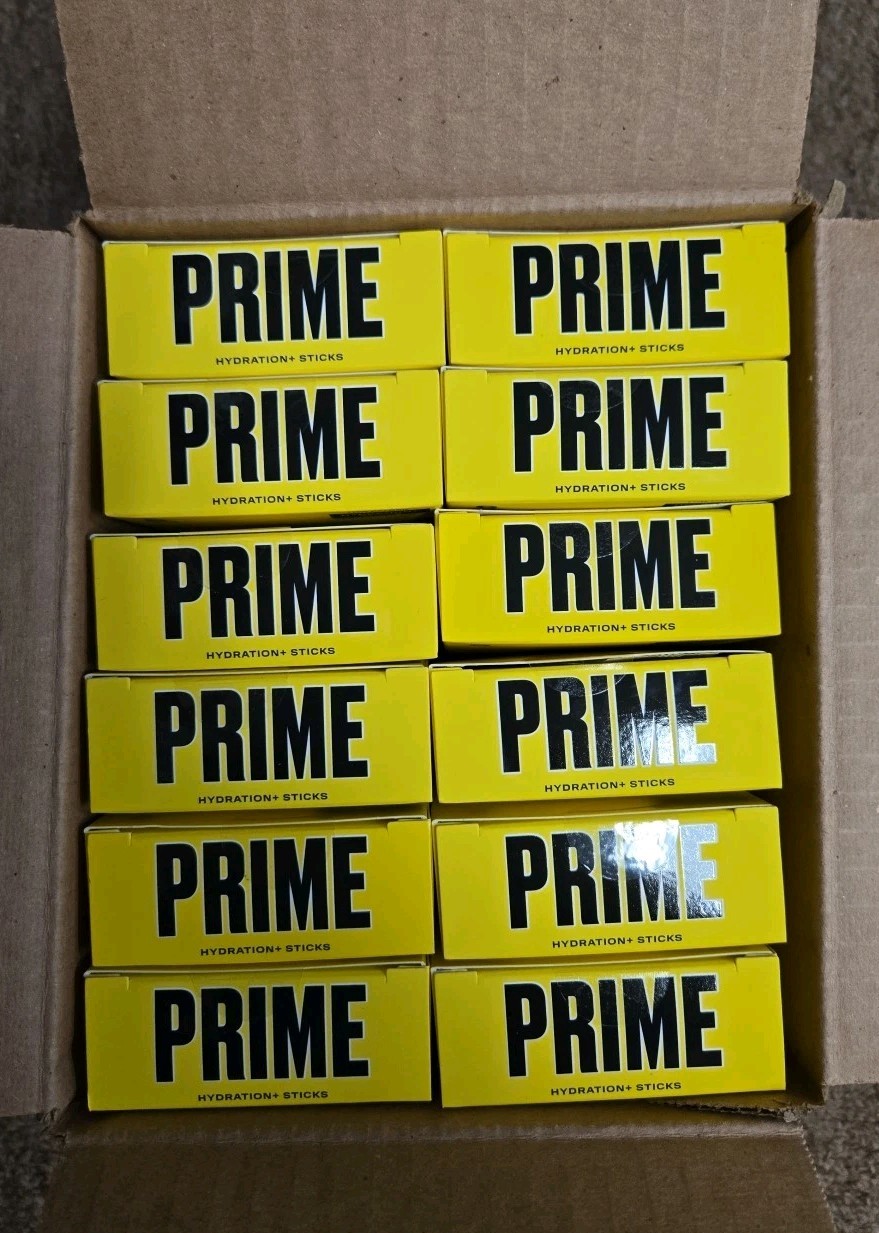 Prime Hydration Lemonade  Drink Mix 6 stick Lot Of 12 BX 72 Ct 01/26