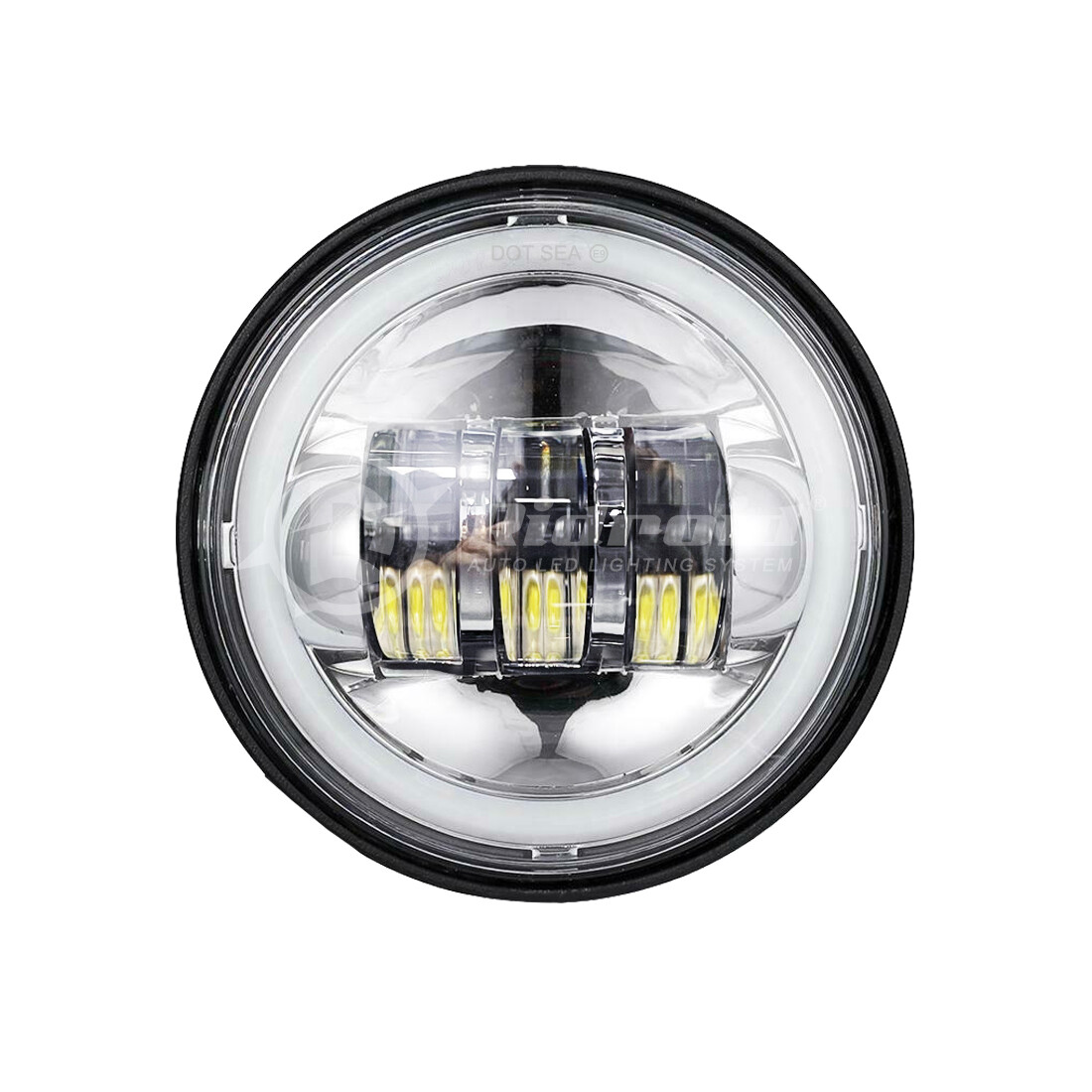 7" LED Headlight Halo + Passing Lamps For Harley Heritage Softail Classic FLSTC