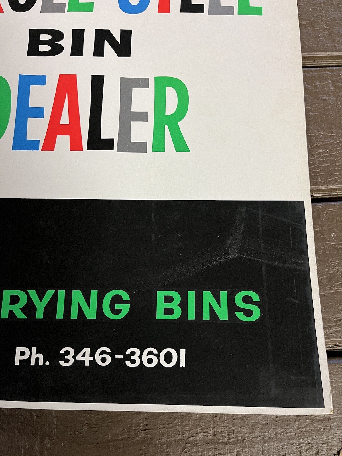 Vintage Circle Steel Grain Bin Dealer Cardboard Sign Oakland ILL MD&M Supply