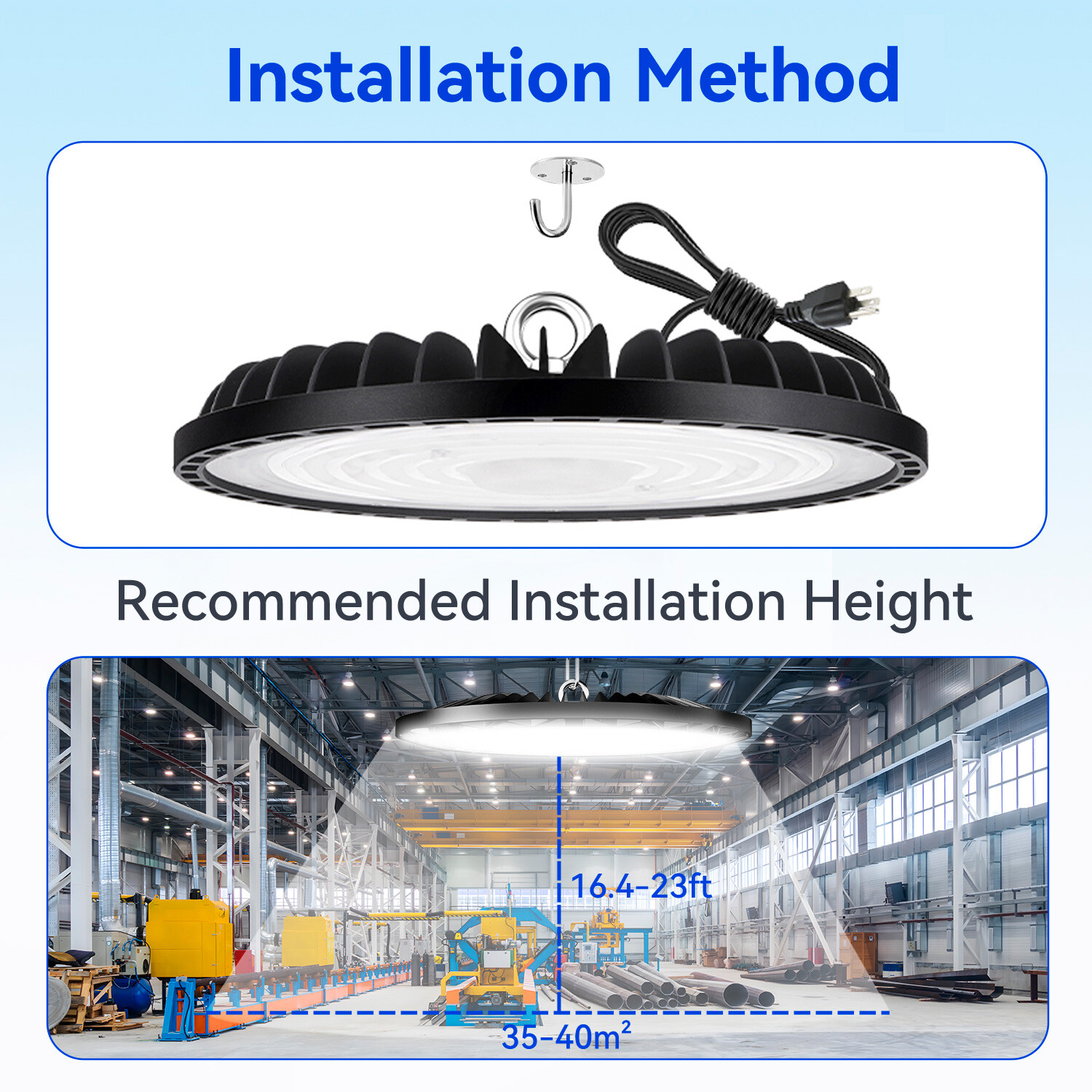 10Pack 200W UFO Led High Bay Light Warehouse Factory Commercial Industrial Light