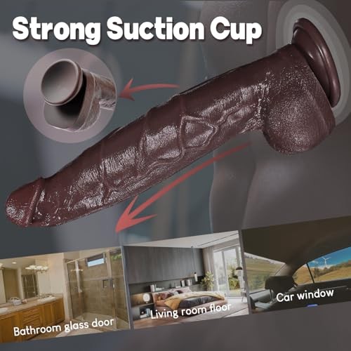 10 Inch Liquid Silicone Realistic Dildo Lifelike Textures Vaginal Anal Men Women