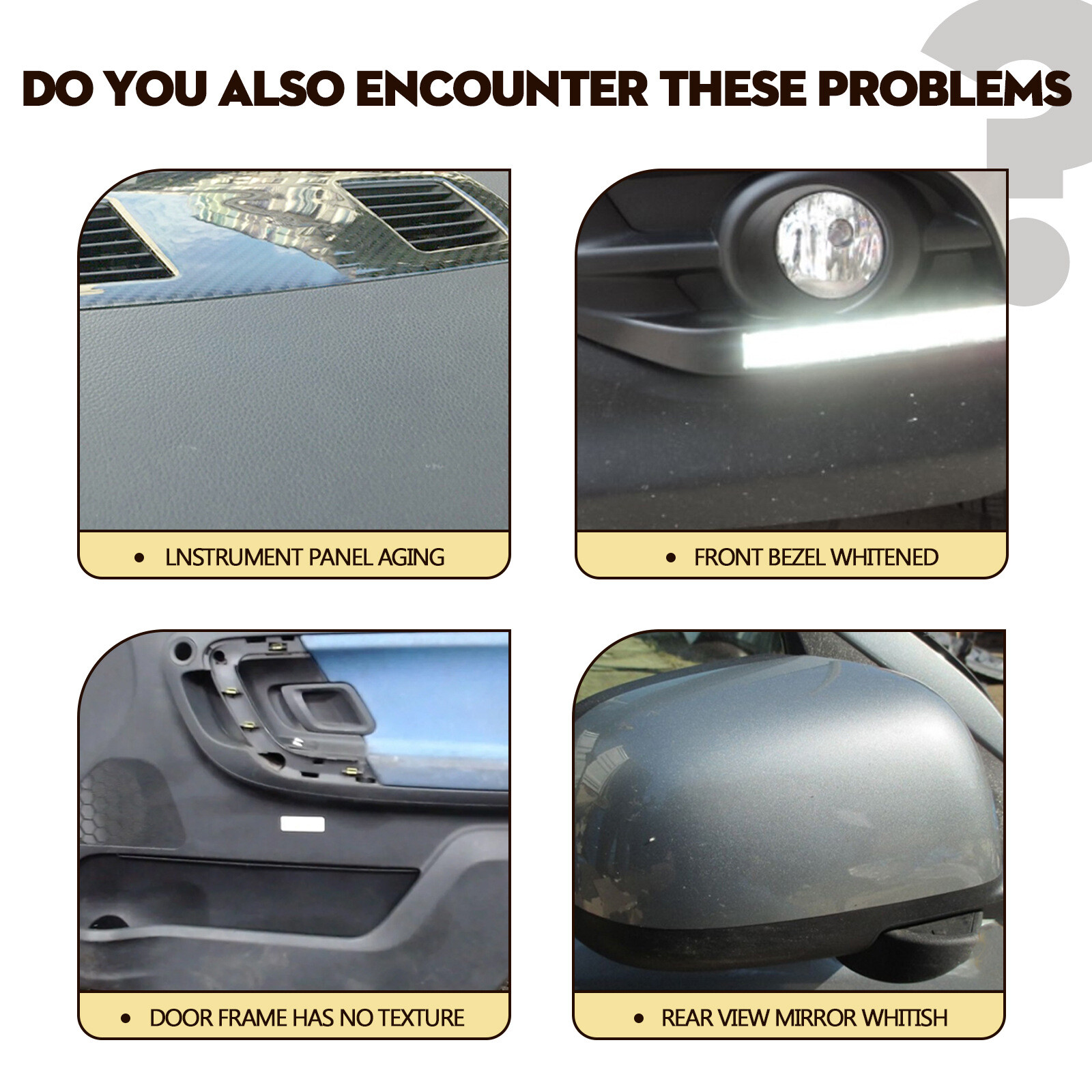 2 Sets Plastic Parts Crystal Coating Car Refresher Agent Maintenance Accessories