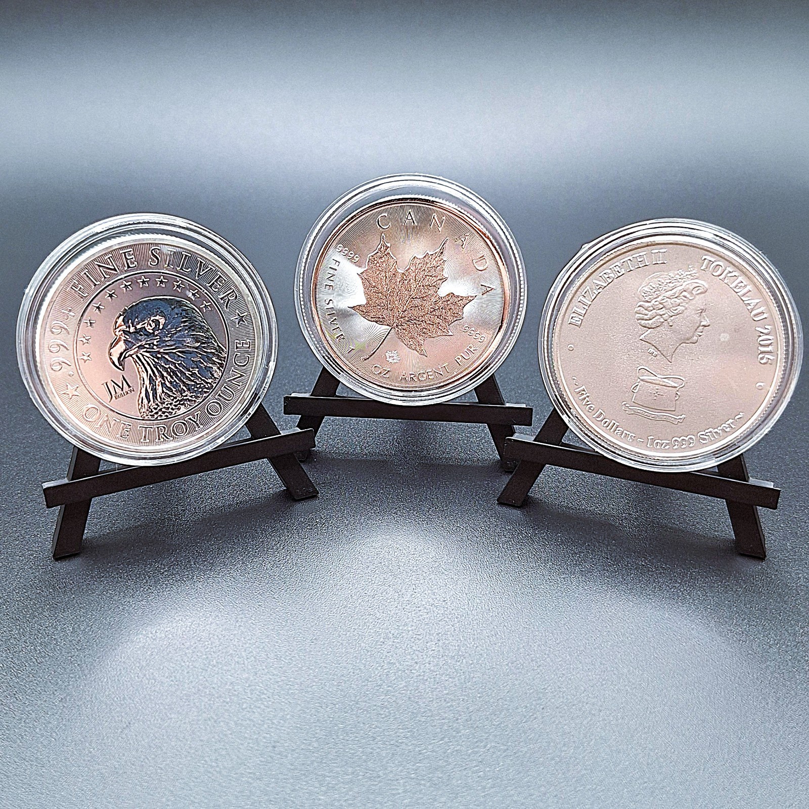 Mini Easel Stand (3) Customizable Trading Card Coin Holder Dollhouse Art Display