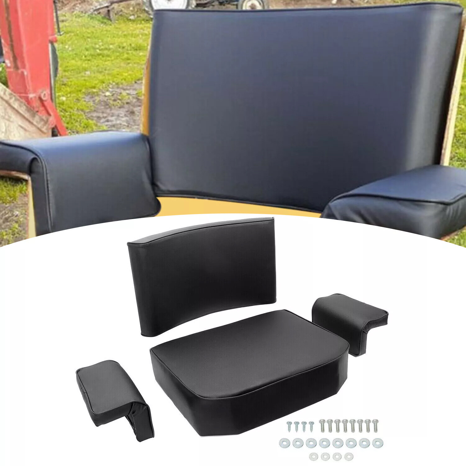 Seat w/Arm Rest+Backrest For JOHN DEERE CRAWLER DOZER 420 430 440 1010 2010