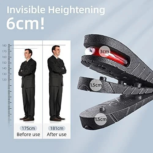 Height Increase Insoles Men Women Invisible Heel Lift Taller Shoe Inserts Pad US