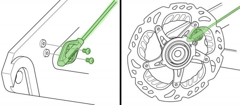 Shimano Steps EW-SS301 Speed Sensor Unit Cable Length 760 mm, for disc Rotor