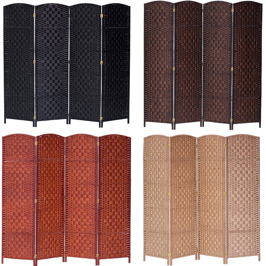 3 4 5 6 7 8 10 Panel Folding Room Divider Privacy Screen Diamond Weave Fiber