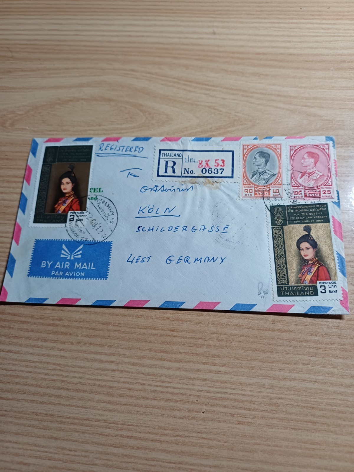 Thailand 18 Many Travel Envelopes X Air Mail Gorgeous Lot