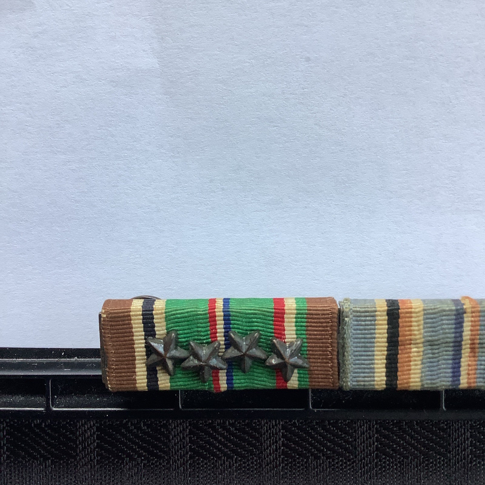 WW2 US European–African–Middle Eastern Campaign Medal Ribbon Bar With 4 Stars