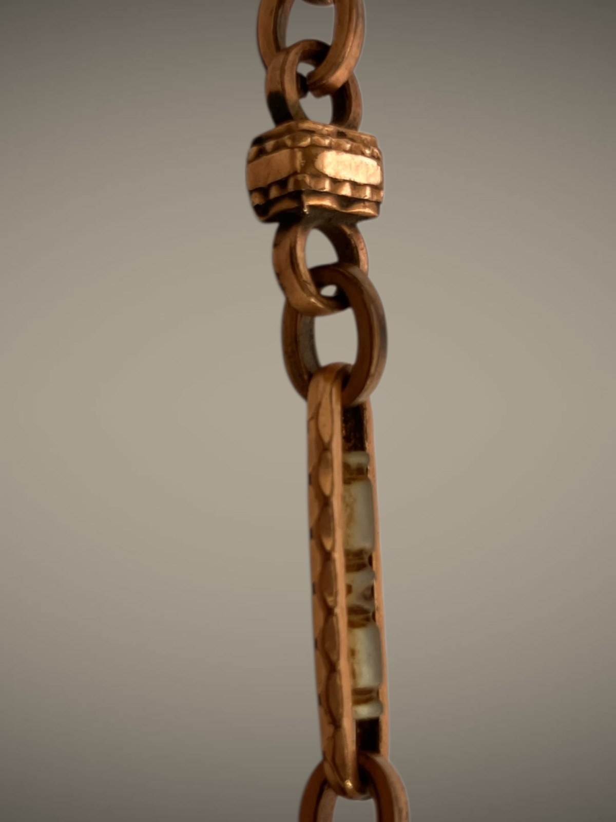 Antique Fancy Link gold plated Albert Watch Chain