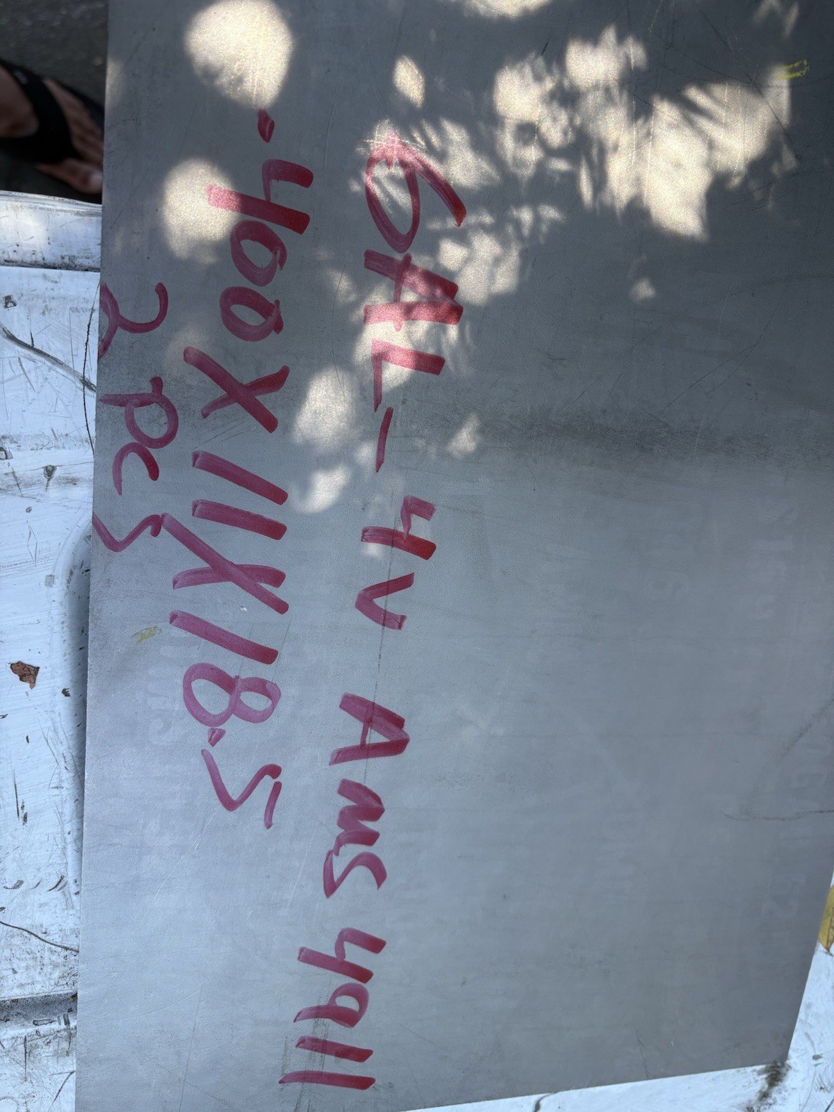 6AL-4V Titanium Sheets.-   .410 X 11 X 18.5” Mill Timet