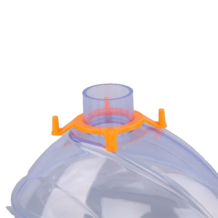 PVC Latex Free Anesthesia Mask Adult XL (Size 6) w/Check Valve Transparent