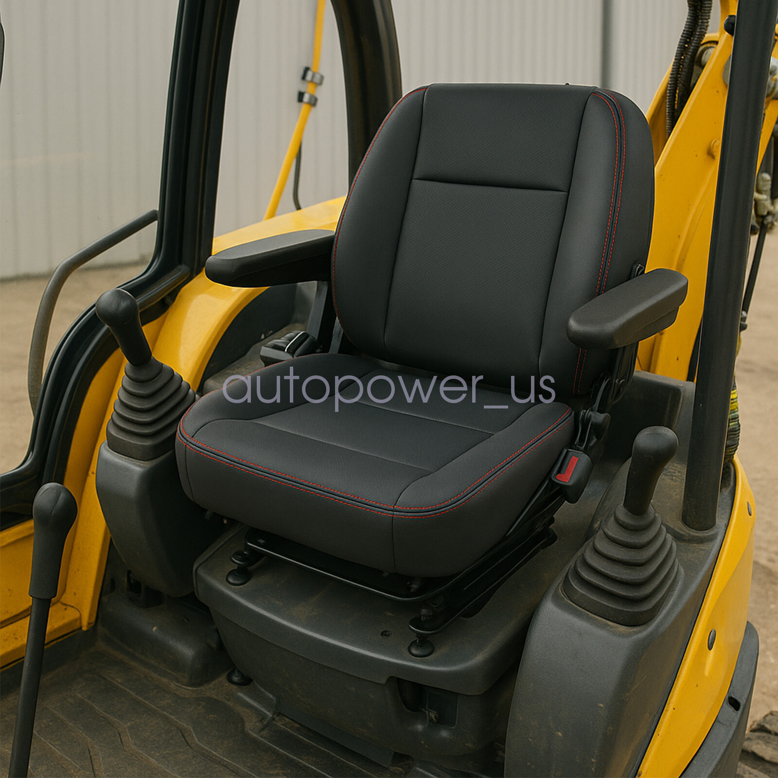 Universal Forklift Seat Tractor Seat Riding Mower Seat With Armrest & Safe Belt