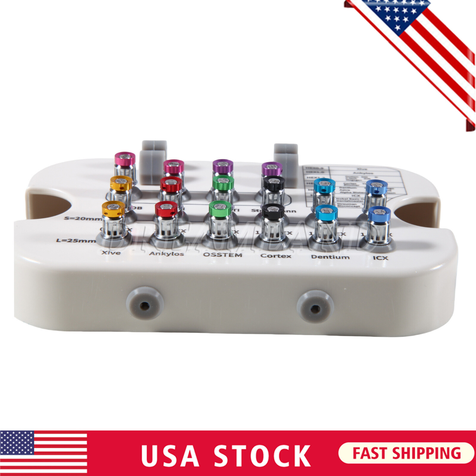 Dental Universal Implant Prosthetic Kit Torque Wrench Screw Drivers Remover USA