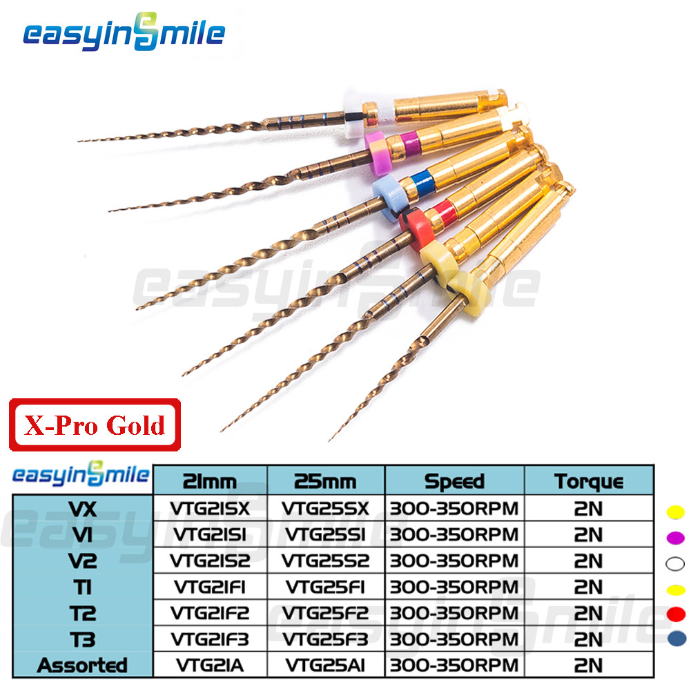 Dental NITI Endo Rotary Files Endodontic Gold Taper Files Engine Use EASYINSMILE