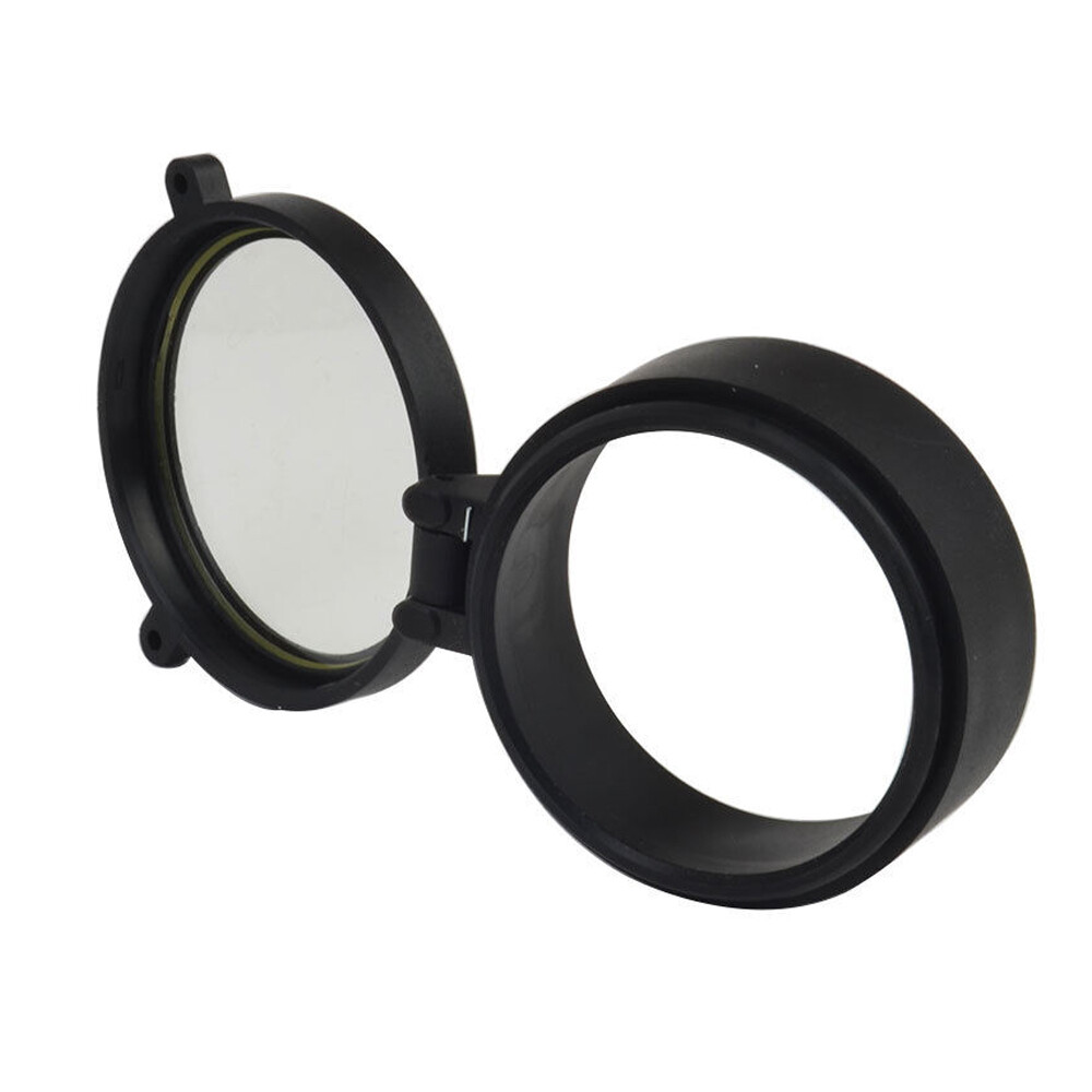 2Pcs Rifle Scope Lens Cover Flip Up Cap Objective Lense Lid Quick Spring Protect