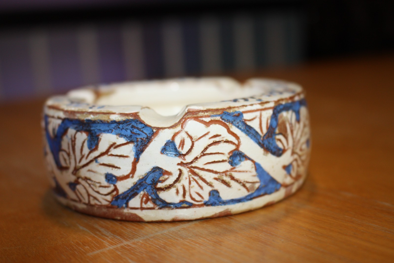 Handmade Ceramic Souvenir Ashtray Apollonia Beach Limassol Blue Lapithos Islands