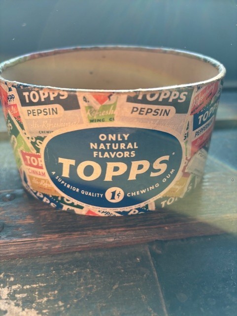 1940's Topps Chewing Gum Spot Counter Display - old Advertising Marketing piece