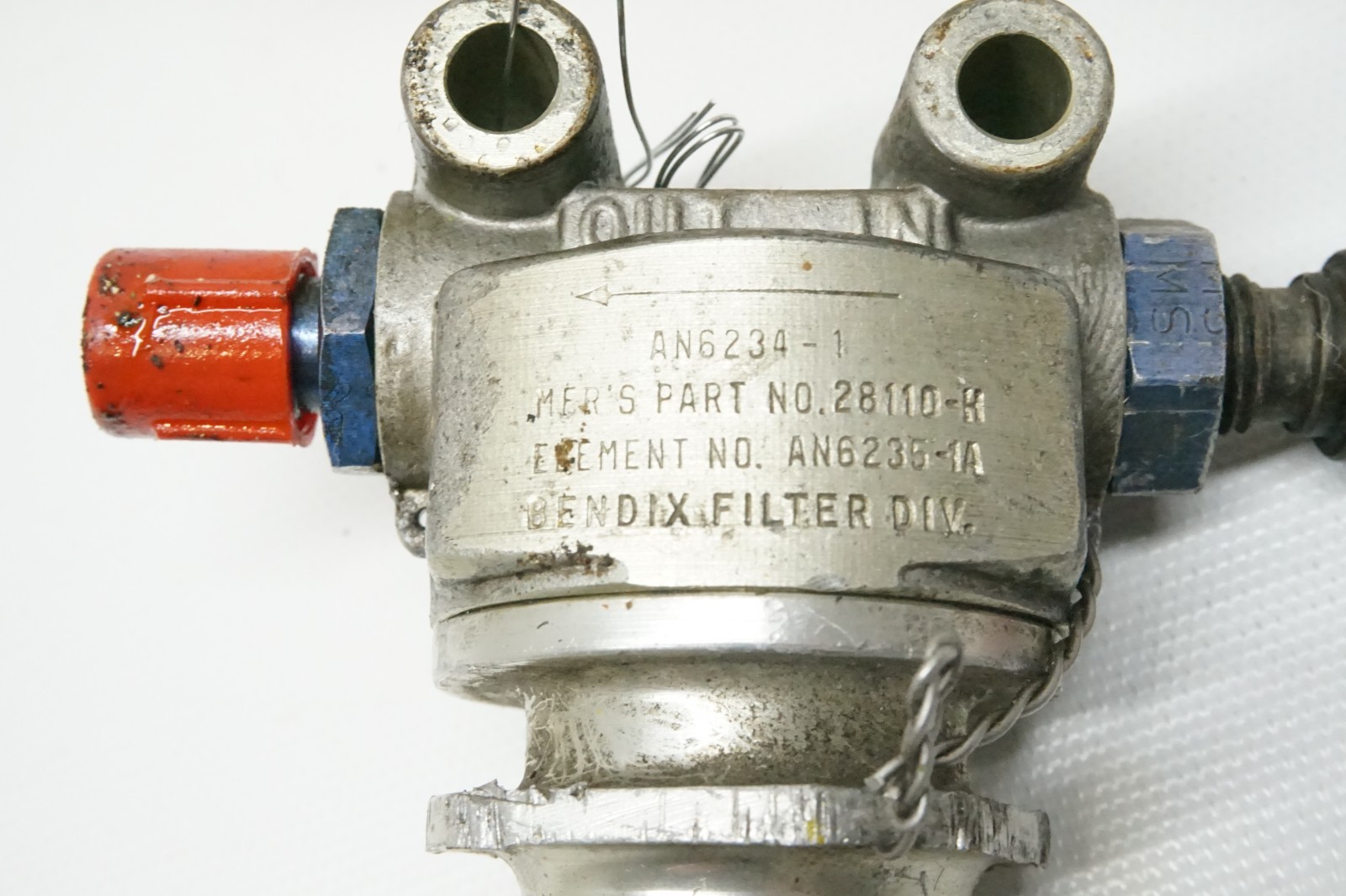 1964 Piper Aztec PA-23-250 C Oil Filter Assembly, P/N: AN6234-1 / 460-635