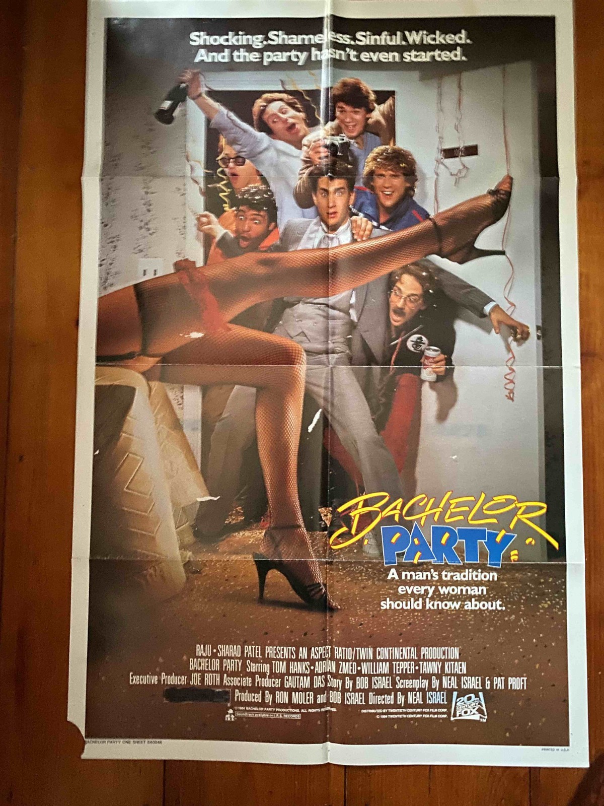 Bachelor Party One Sheet 1984 Tom Hanks!