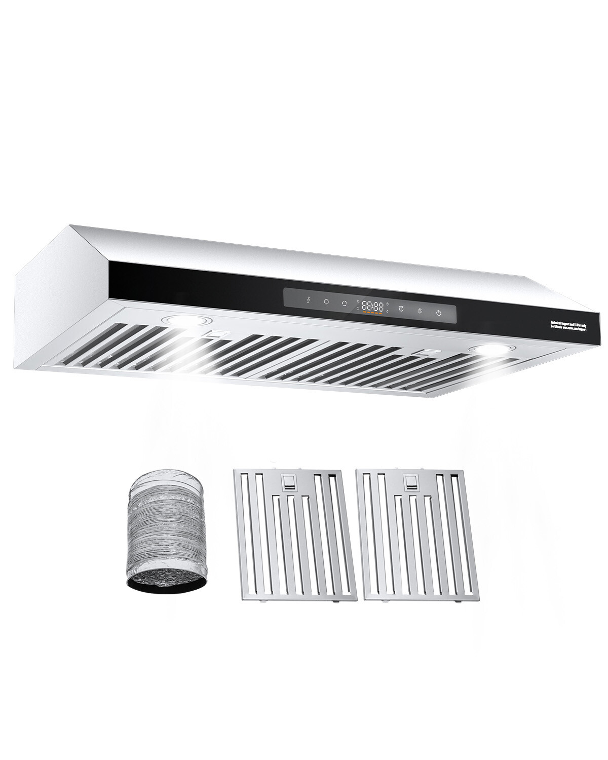 30" Under Cabinet Range Hood Vent Hood 900CFM Gesture & Touch Control