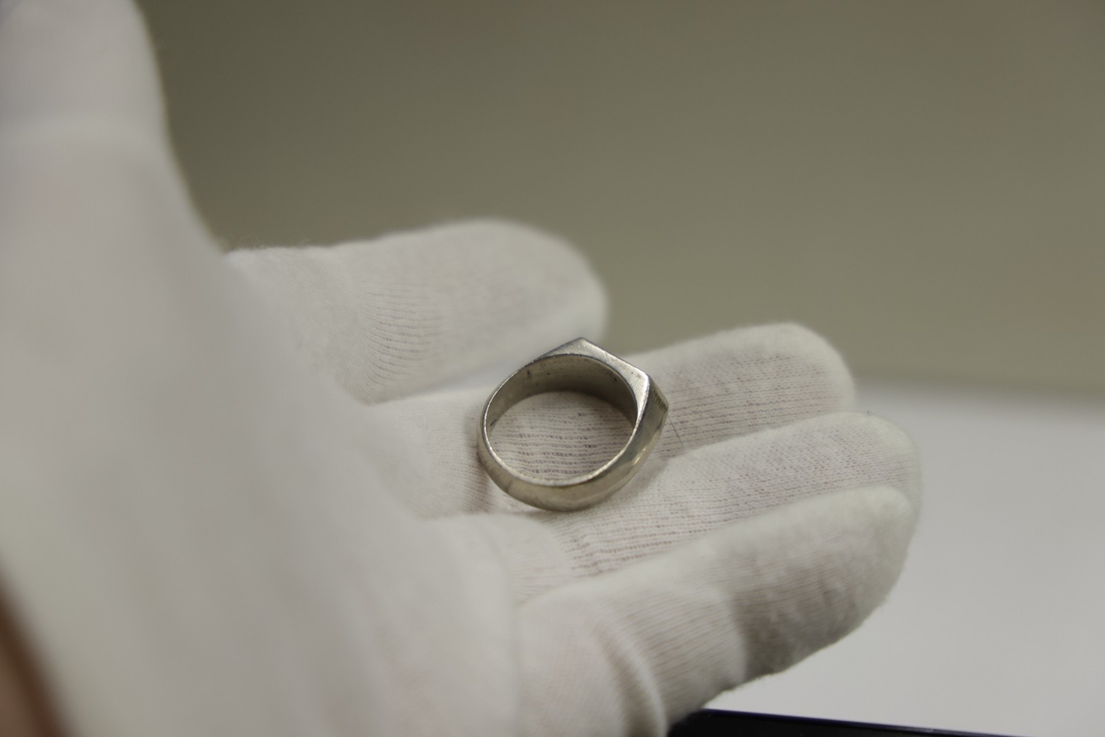 Vintage WWII Trench Art Silver Ring Size 10 1/2 1944 Cassino