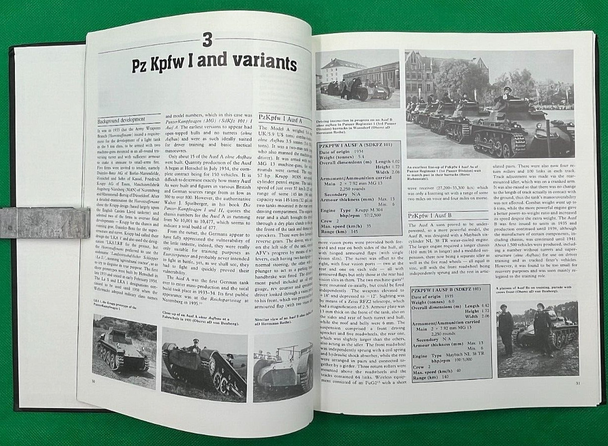 "GERMAN TANKS OF WORLD WAR TWO" BY GEORGE FORTY 1988 UK PRINTING