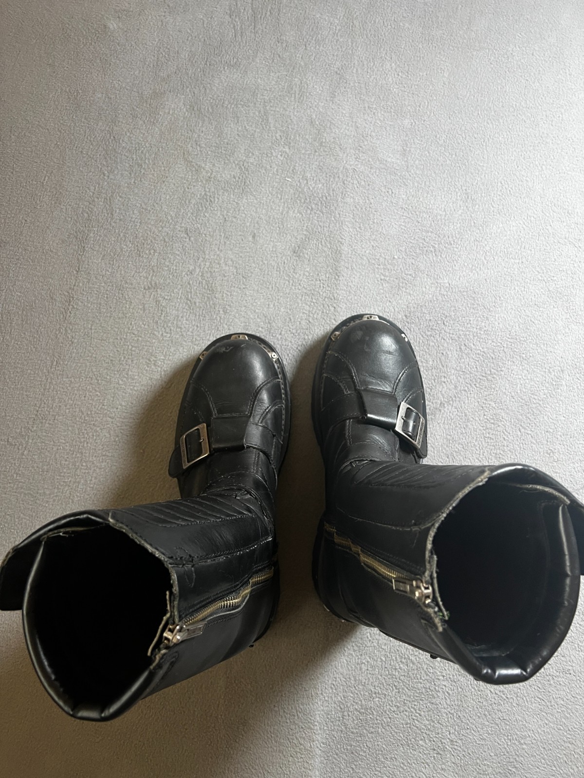 Harley-Davidson Women's Black Leather Biker Boots Size 10