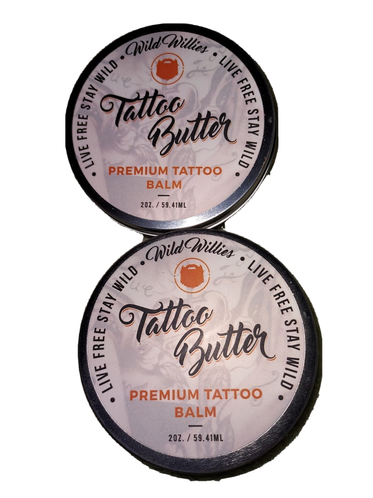 Lot of 2 NIP Wild Willie's Tattoo Butter Premium Tattoo Balm 2 oz each