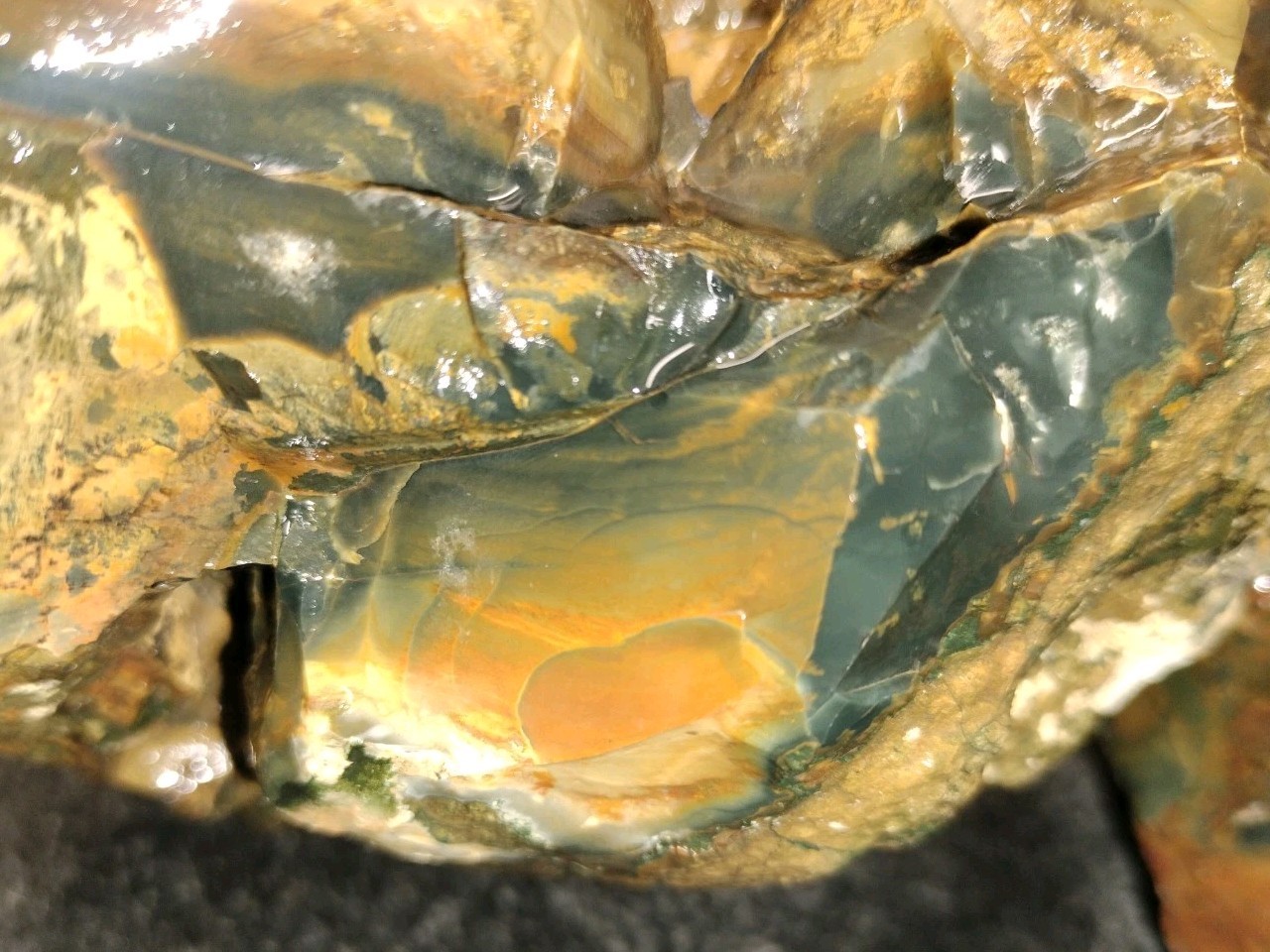 12LB ORBS Blue Mountain Picture of Jasper Rough 4pc Lot #21