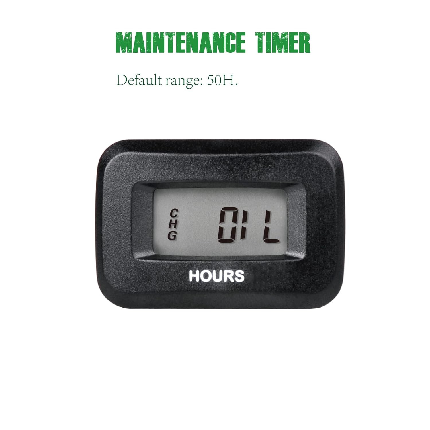 YOOREAL DC5-60V Digital Hour Meter of Lawn Mower Tractor Snow Blower Land Edger